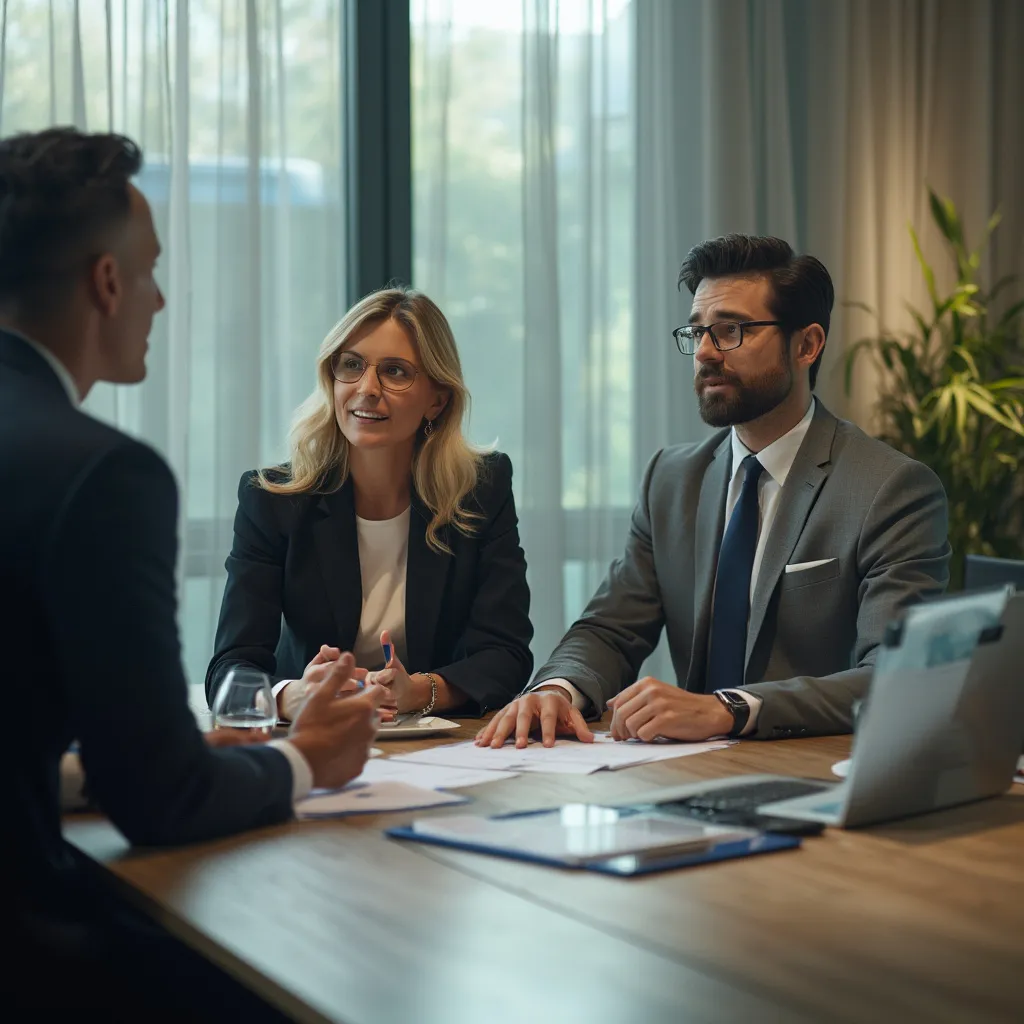 Consultor explicando estrategia a equipo