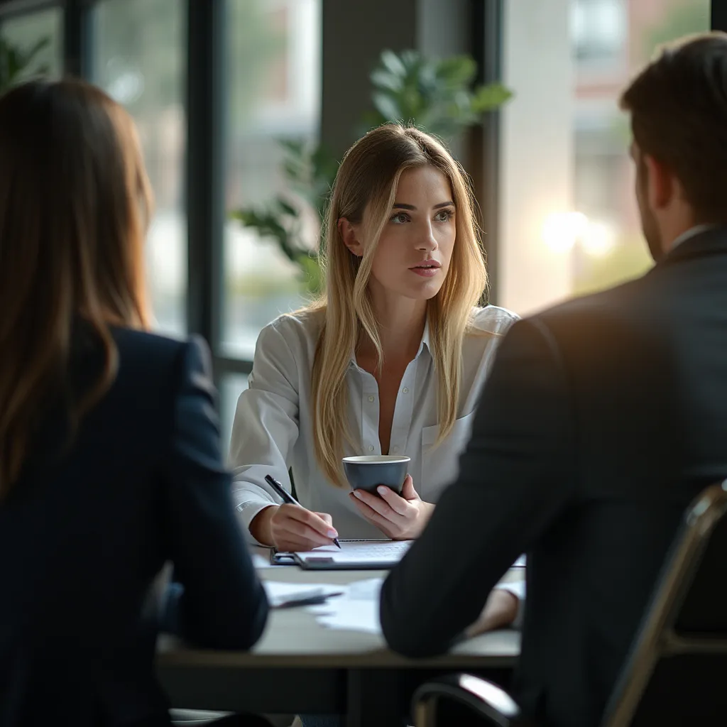 Consultor y cliente revisando impacto logrado